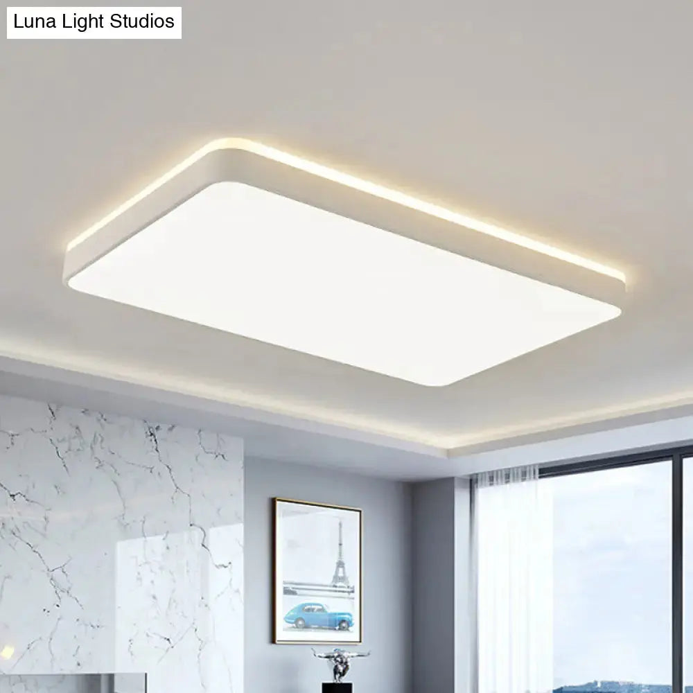 LED Acrylic Ceiling Lamp: Modern Simplicity, Flush-Mounted, Grey/White, Warm/White Light - Bedroom Lighting Solution