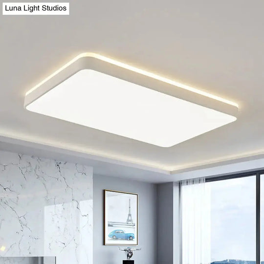 LED Acrylic Ceiling Lamp: Modern Simplicity, Flush-Mounted, Grey/White, Warm/White Light - Bedroom Lighting Solution