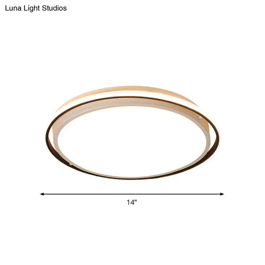 14/18/22" Round Acrylic Flush Light - Minimalist White LED Ceiling Flush Mount (Warm/White Light)