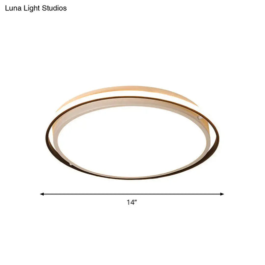 14/18/22" Round Acrylic Flush Light - Minimalist White LED Ceiling Flush Mount (Warm/White Light)