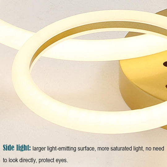 Circular Ring Dimmable LED Modern Flush Mount Ceiling Light