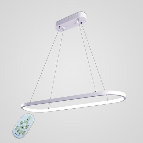 Rectangular Curves Metal LED Modernist Pendant Light