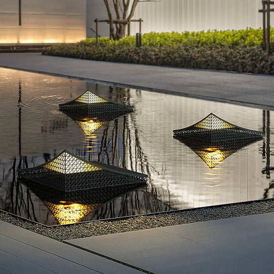 Industrial Solar LED Garden Light with Mesh Design
