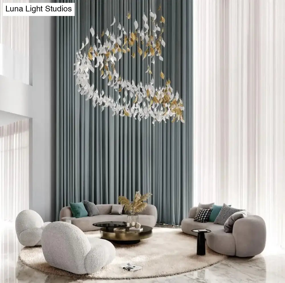 Ceramic Leaf Chandelier – Custom Artistic Luxury Lighting