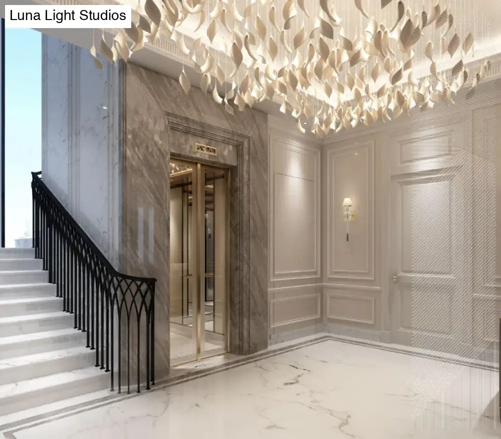 Ceramic Leaf Chandelier – Custom Artistic Luxury Lighting