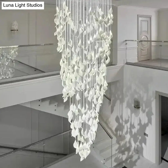 Ceramic Leaf Chandelier – Custom Artistic Luxury Lighting