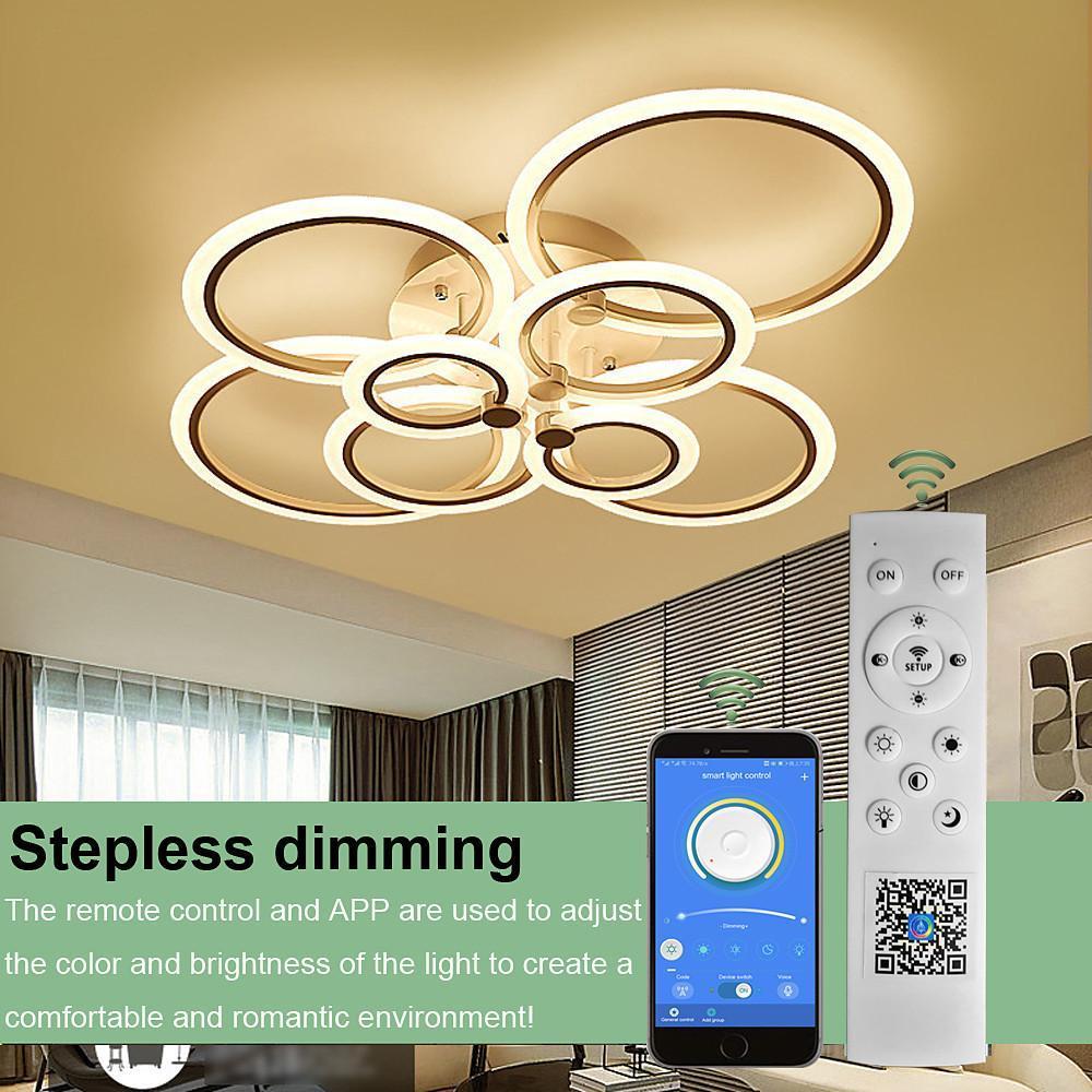 Circles Aluminum Acrylic Flush Mount LED Ceiling Light