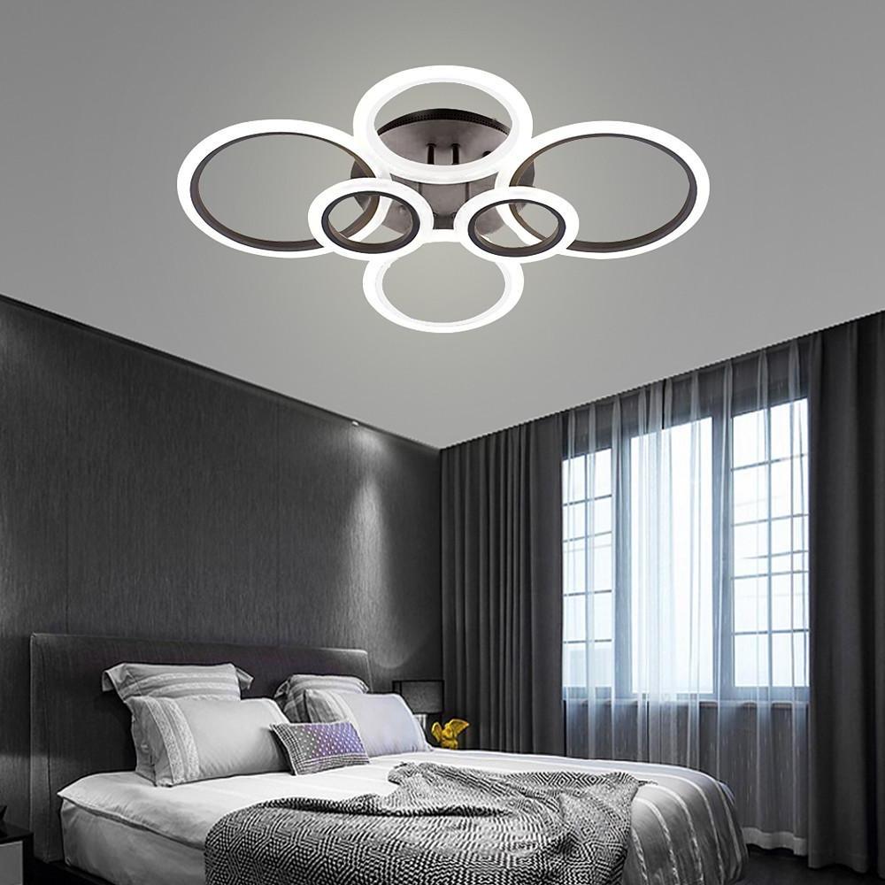 Circles Aluminum Acrylic Flush Mount LED Ceiling Light