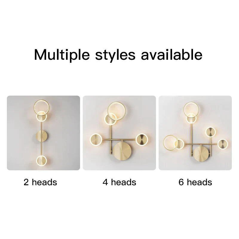 Ayten - Modern Style Golden LED Wall Lamp For Living Room Bedroom Dining Room Aisle Lighting