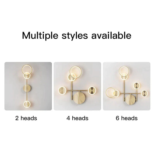 Ayten - Modern Style Golden LED Wall Lamp For Living Room Bedroom Dining Room Aisle Lighting