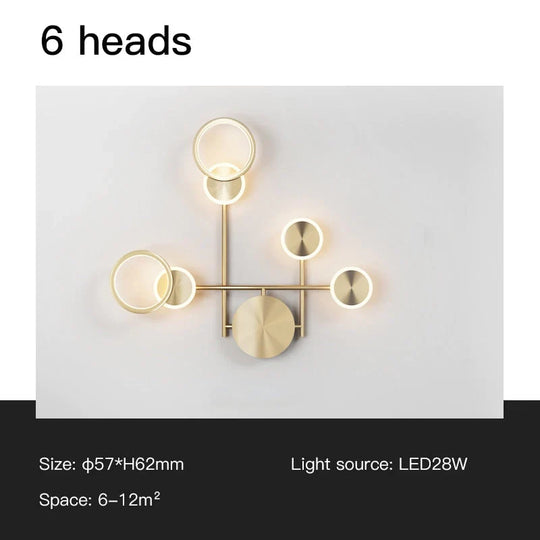 Ayten - Modern Style Golden LED Wall Lamp For Living Room Bedroom Dining Room Aisle Lighting
