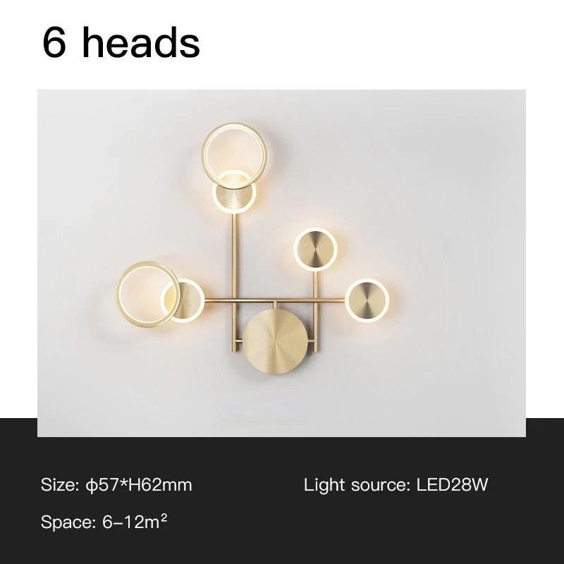 Ayten - Modern Style Golden LED Wall Lamp For Living Room Bedroom Dining Room Aisle Lighting