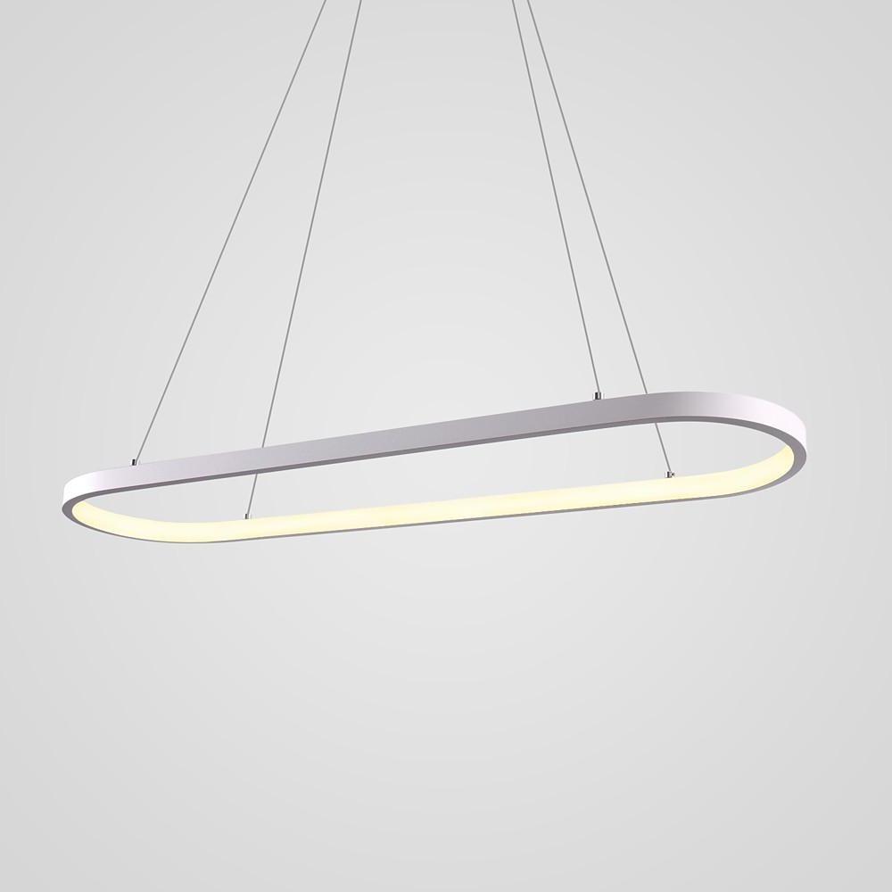 Rectangular Curves Metal LED Modernist Pendant Light