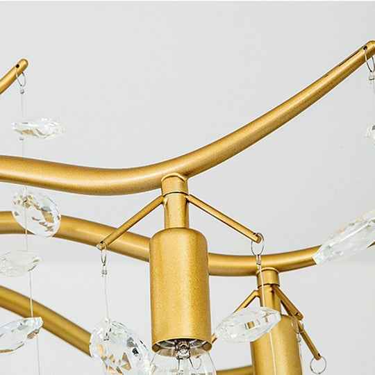 Metal Crystal LED Modern Chandelier Pendant Light for Dining or Living Spaces