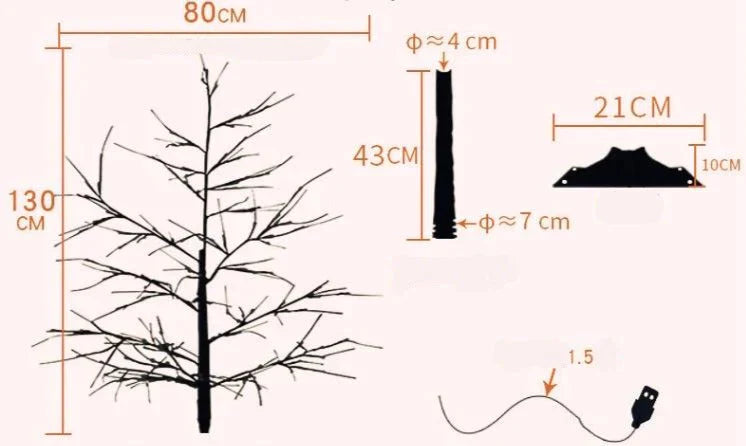 Birch Tree Lights Glow Tree Lights LED Christmas Simulation Tree New Year Lights
