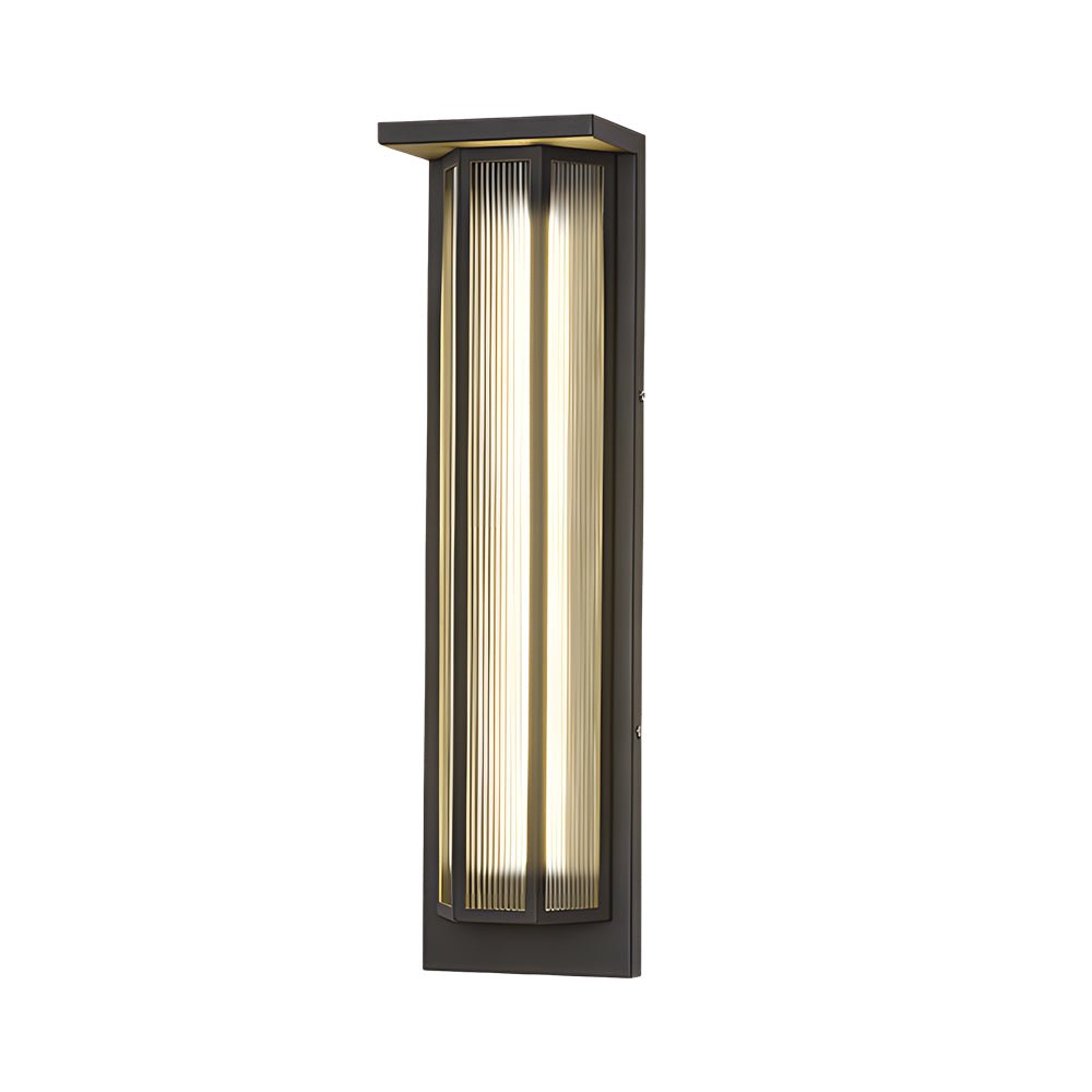 Black Rectangular Acrylic LED Outdoor Wall Light