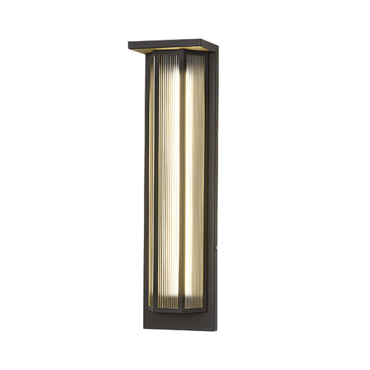 Black Rectangular Acrylic LED Outdoor Wall Light