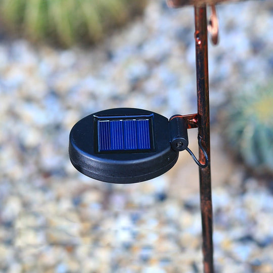 Bohemian Solar Hollow Drum Light LED Metal Outdoor Garden Lamp