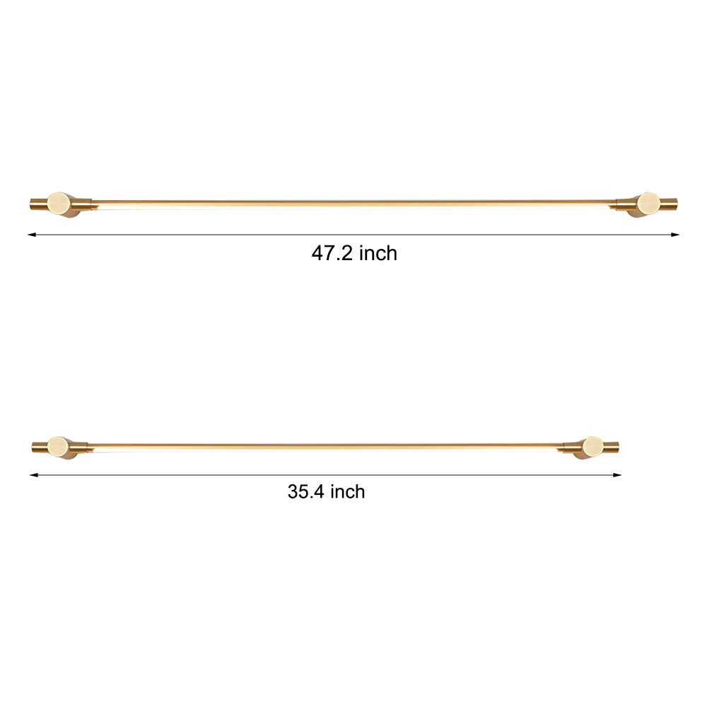 Brass Linear LED Bathroom Vanity Light – 35.4’’ & 47.2’’