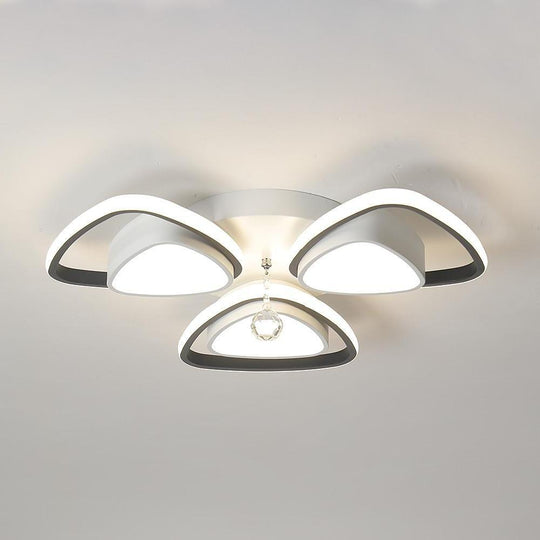 Unique Geometric LED Metal Flush Mount Ceiling Light