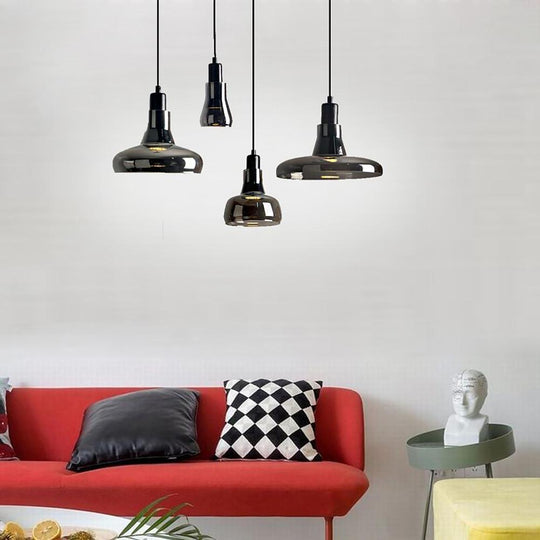 Circular Glass Pendant Light Modern Nordic Industrial Ceiling Lighting