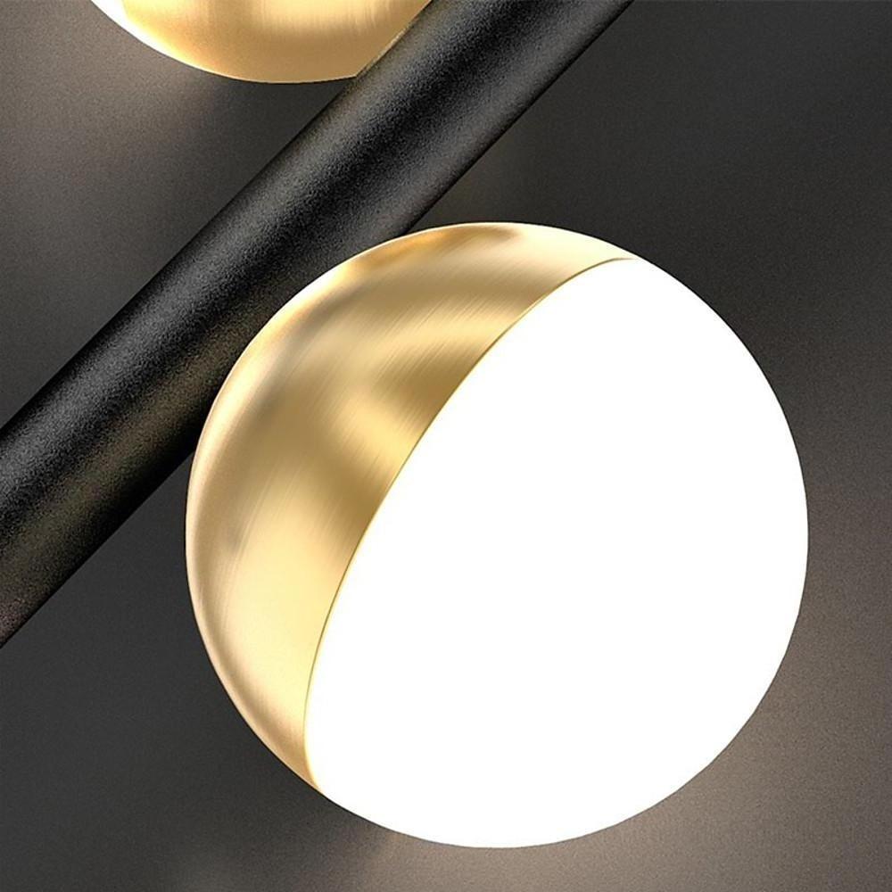 6/8-Light Black Island Horizontal Suspension Linear LED Pendant Light