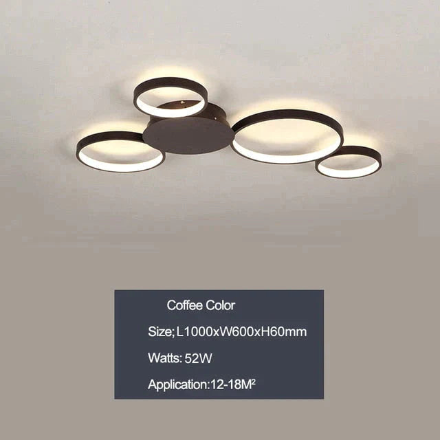 Coffee or White Finish Modern Led Ceiling Lights For Living Room Master Bedroom Home Deco Ceiling Lamp Fixtures
