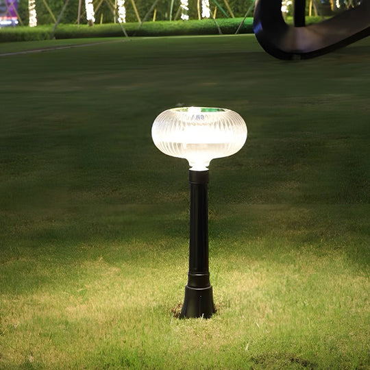 Contemporary Solar LED Lawn Light with Acrylic Shade