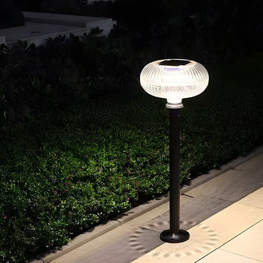Contemporary Solar LED Lawn Light with Acrylic Shade