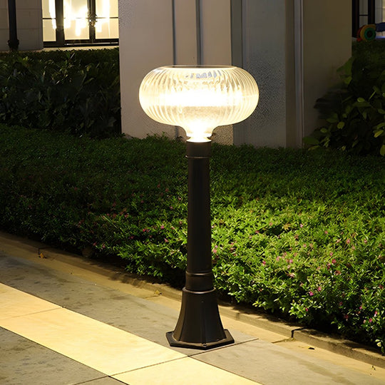 Contemporary Solar LED Lawn Light with Acrylic Shade