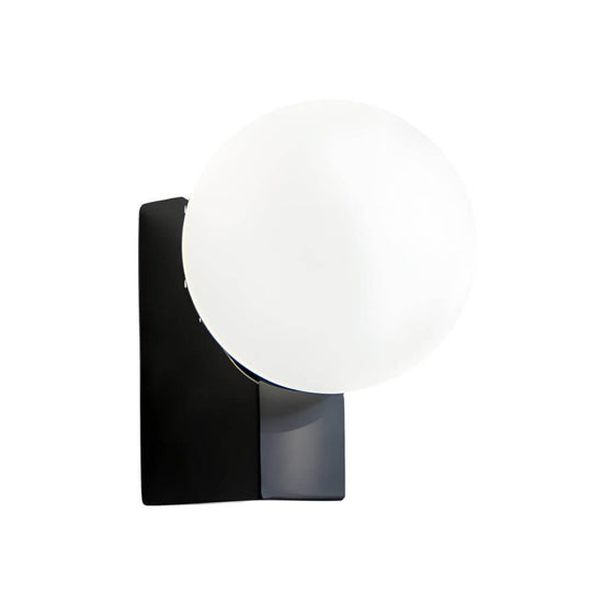 Cream White Glass Ball LED Wall Light with Dimmable Feature