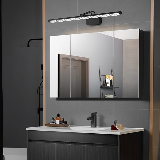 Crystal-Like Bathroom Vanity Light with Multi-Faceted Prismatic Acrylic Shade