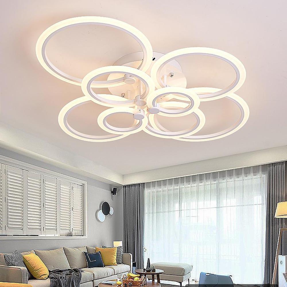 Circles Aluminum Acrylic Flush Mount LED Ceiling Light