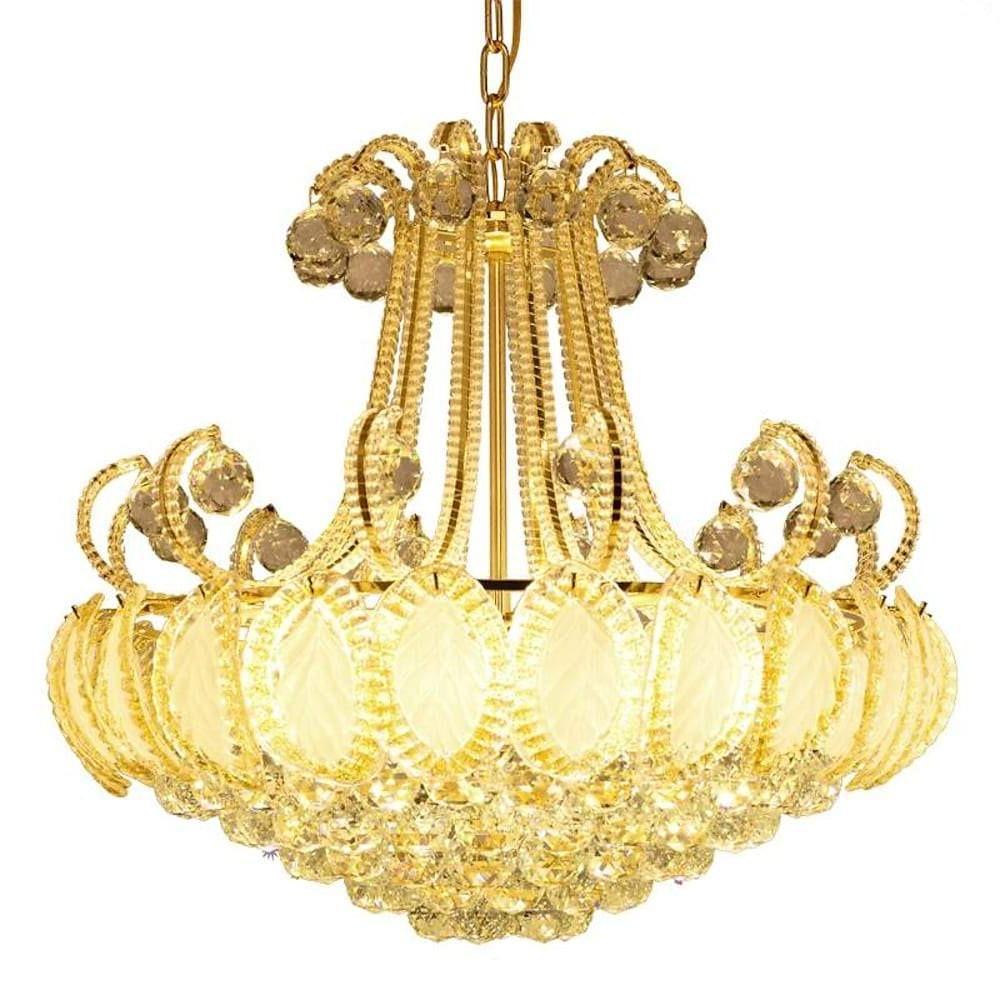 8-Light Modern Gold/Silver Vintage Crystal LED Chandelier – Drum Pendant Light