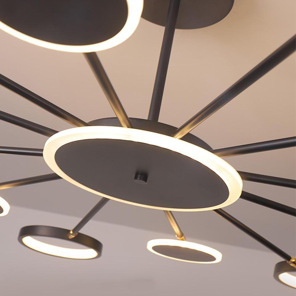 Multi-Circle Acrylic Aluminum LED Pendant Chandelier