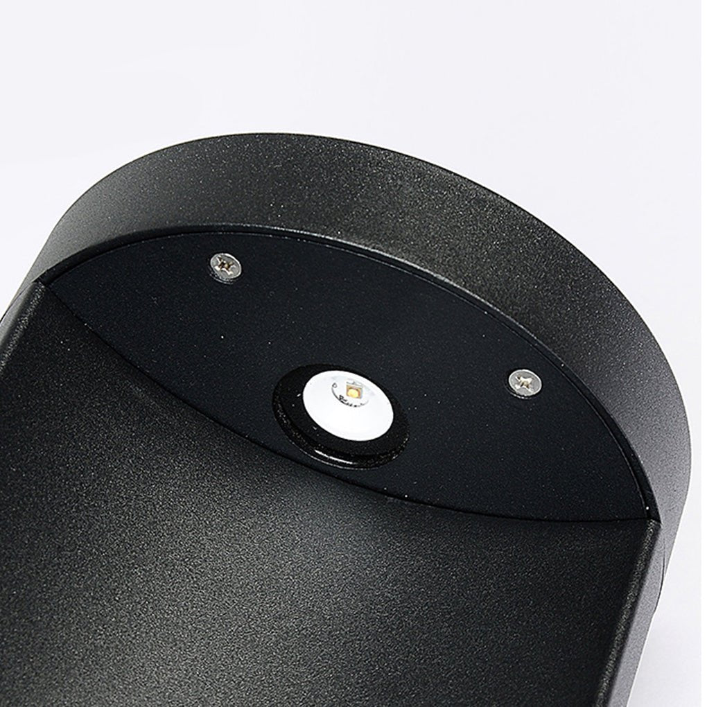 Modern Cylinder LED Outdoor Lawn Lamp Solar or Hardwired