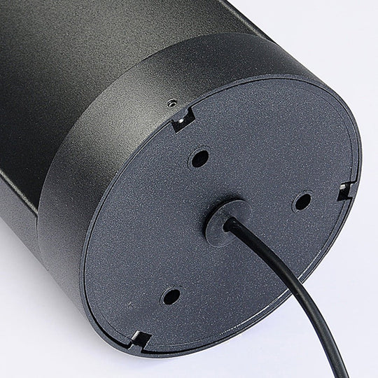 Modern Cylinder LED Outdoor Lawn Lamp Solar or Hardwired