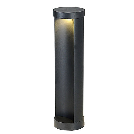 Modern Cylinder LED Outdoor Lawn Lamp Solar or Hardwired
