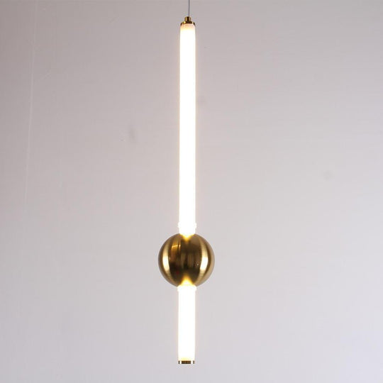 1-Light Metal Glass Minimalist LED Pendant Light