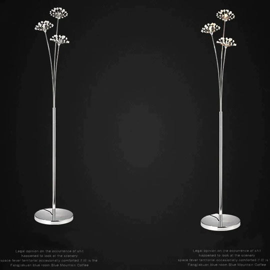 Dandelion Floor Lamp Ins Wind Minimalist Vertical Personality Living Room Bedroom Crystal Decorative Platform Lamp