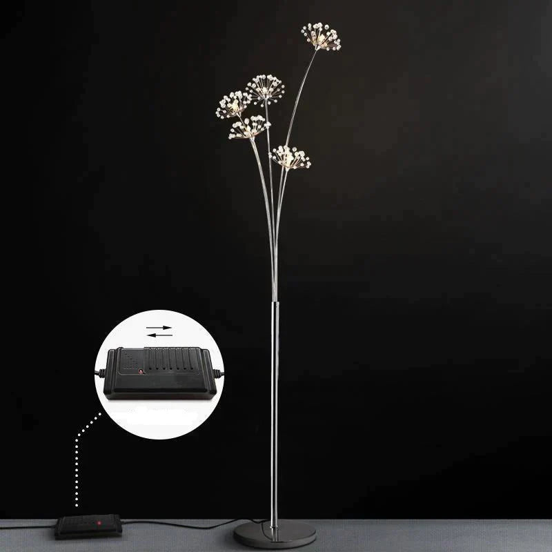 Dandelion Floor Lamp Ins Wind Minimalist Vertical Personality Living Room Bedroom Crystal Decorative Platform Lamp