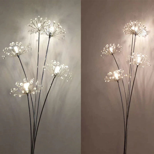 Dandelion Floor Lamp Ins Wind Minimalist Vertical Personality Living Room Bedroom Crystal Decorative Platform Lamp