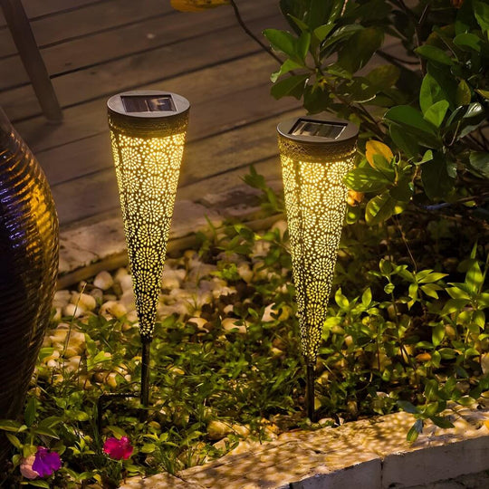 Decorative Solar-Powered Garden Stake Lights (2-Pack)