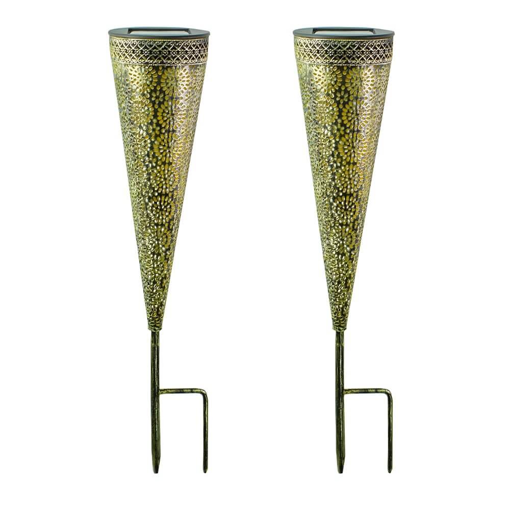 Decorative Solar-Powered Garden Stake Lights (2-Pack)
