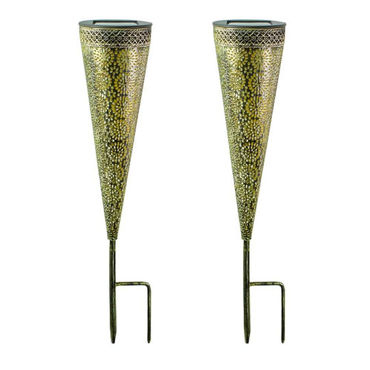 Decorative Solar-Powered Garden Stake Lights (2-Pack)