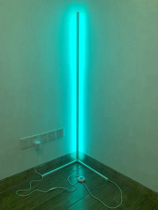 Dimming Black White Floor Lamp Modern RGB Remote LED Floor Lamps Standing Lamp simple corner standing Lamp corner light dropship