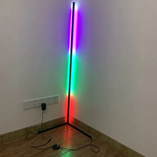 Dimming Black White Floor Lamp Modern RGB Remote LED Floor Lamps Standing Lamp simple corner standing Lamp corner light dropship