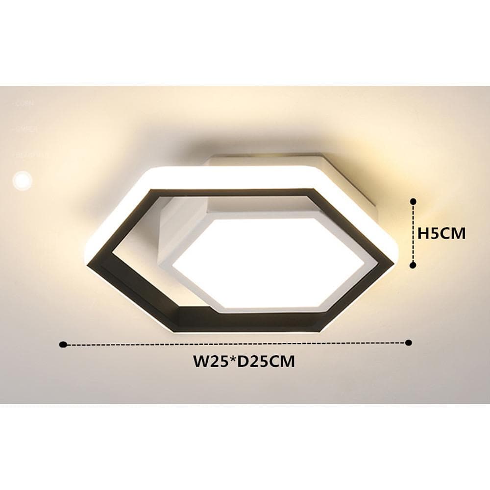 Hexagon Shaped LED Modern Flush Mount Ceiling Light