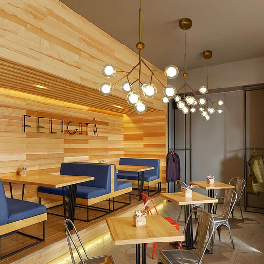 Nordic Style Sputnik Cluster Design 9-Bulb LED Chandelier