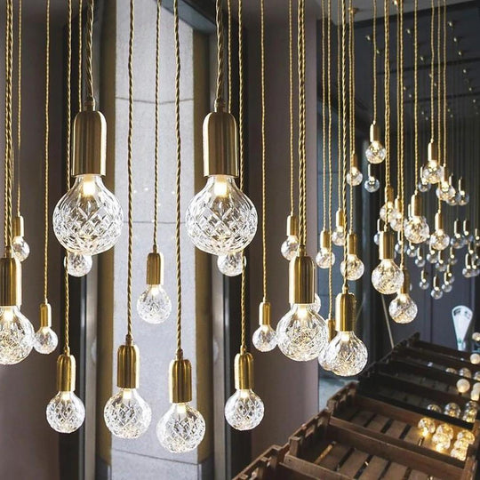 Acrylic Bubble Globe LED Modern Pendant Light Hanging Lamp Island Light